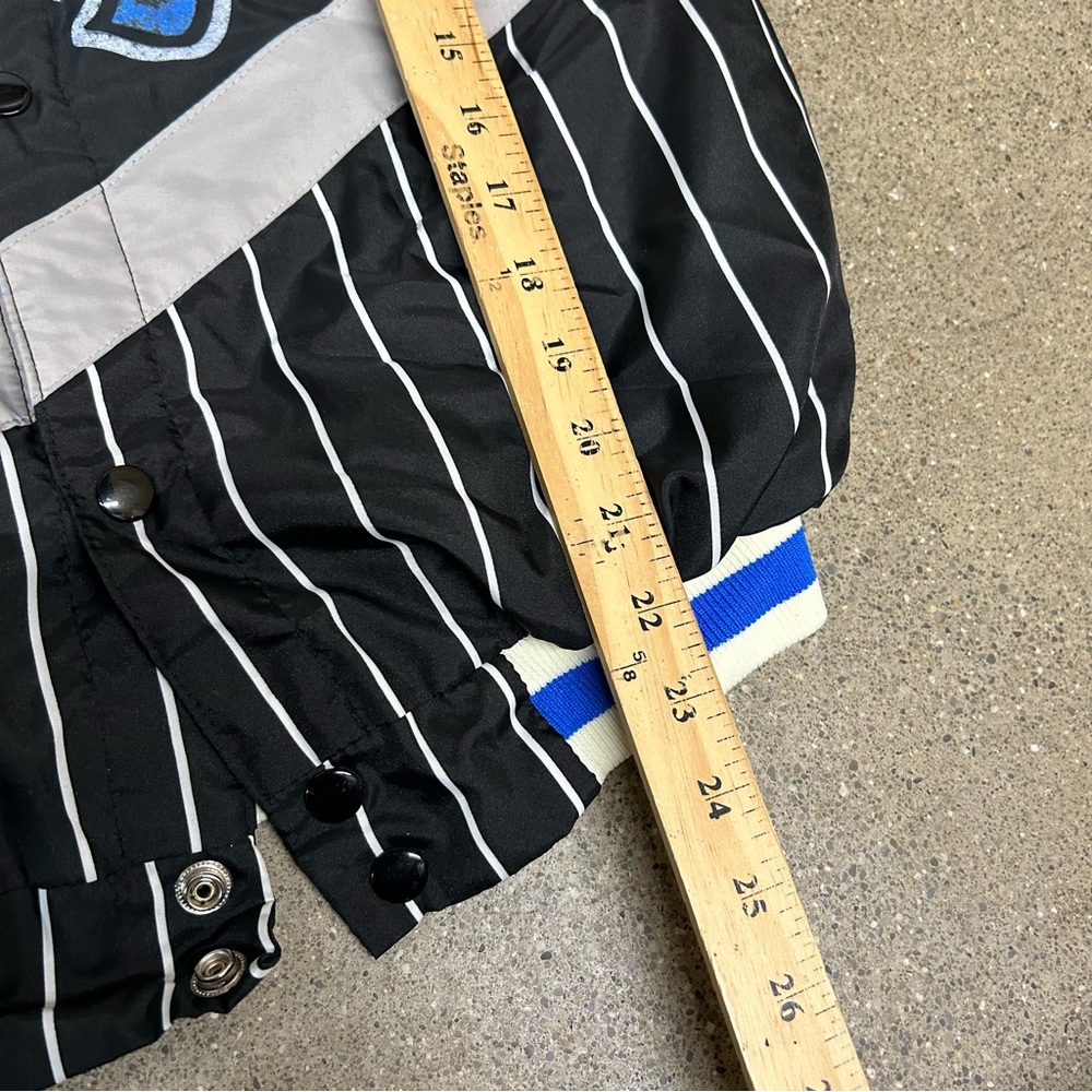 Vintage Orlando Magic Jacket Mens‎ Small Black Blue Bomber Champion 90s Warm Up - Picture 6 of 10
